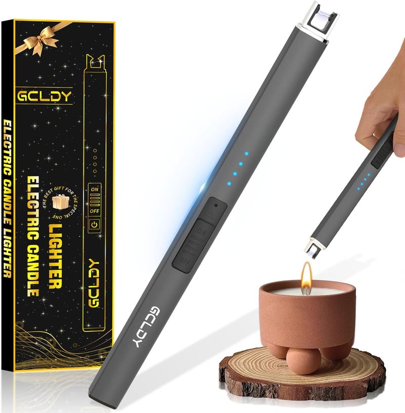 Gcldy ولاعة شموع كهربائية، هدايا لها/له، ولاعة طويلة قابلة لإعادة الشحن USB مقاومة للرياح للشمع، أفضل هدايا عيد الميلاد 2025، هدية عيد ميلاد للنساء والرجال والأمهات والزوجات والأخوات، هدية للأخت - Image 1